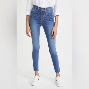 Madewell 10” High Rise Skinny Jeans Light Wash Size 28